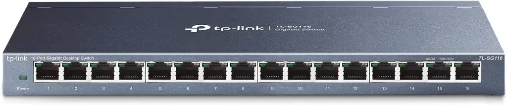 SWITCH TPLINK TL-SG116 16PTS GIGABIT 10/100/1000 MBPS32GBPS TL-SG116 12M DE GARANTIA