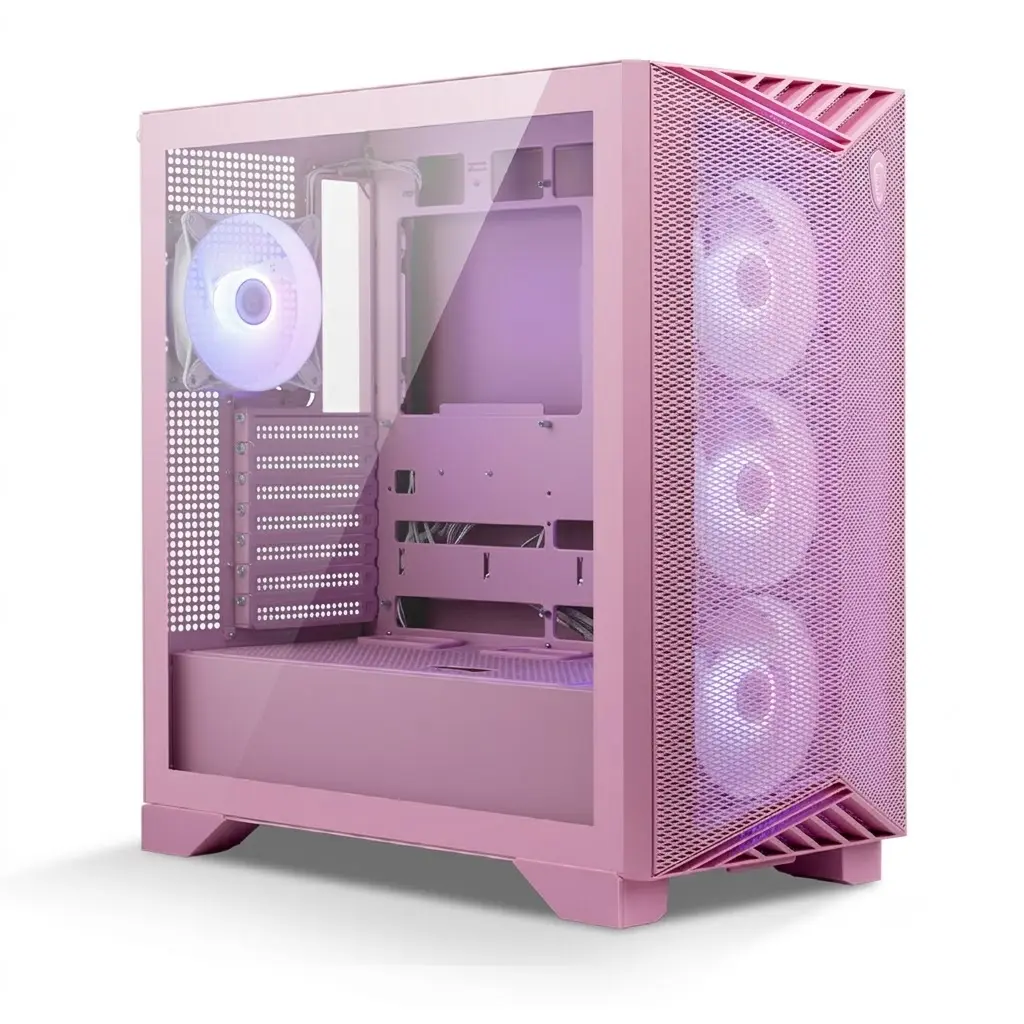 GABINETE MSI GUNGNIR 212R PINK ARGB M-ATX AVENT USB-C C/TEMPLADO S/FUENTE MPG GUNGNIR 212R PZ PINK 12M DE GARANTIA