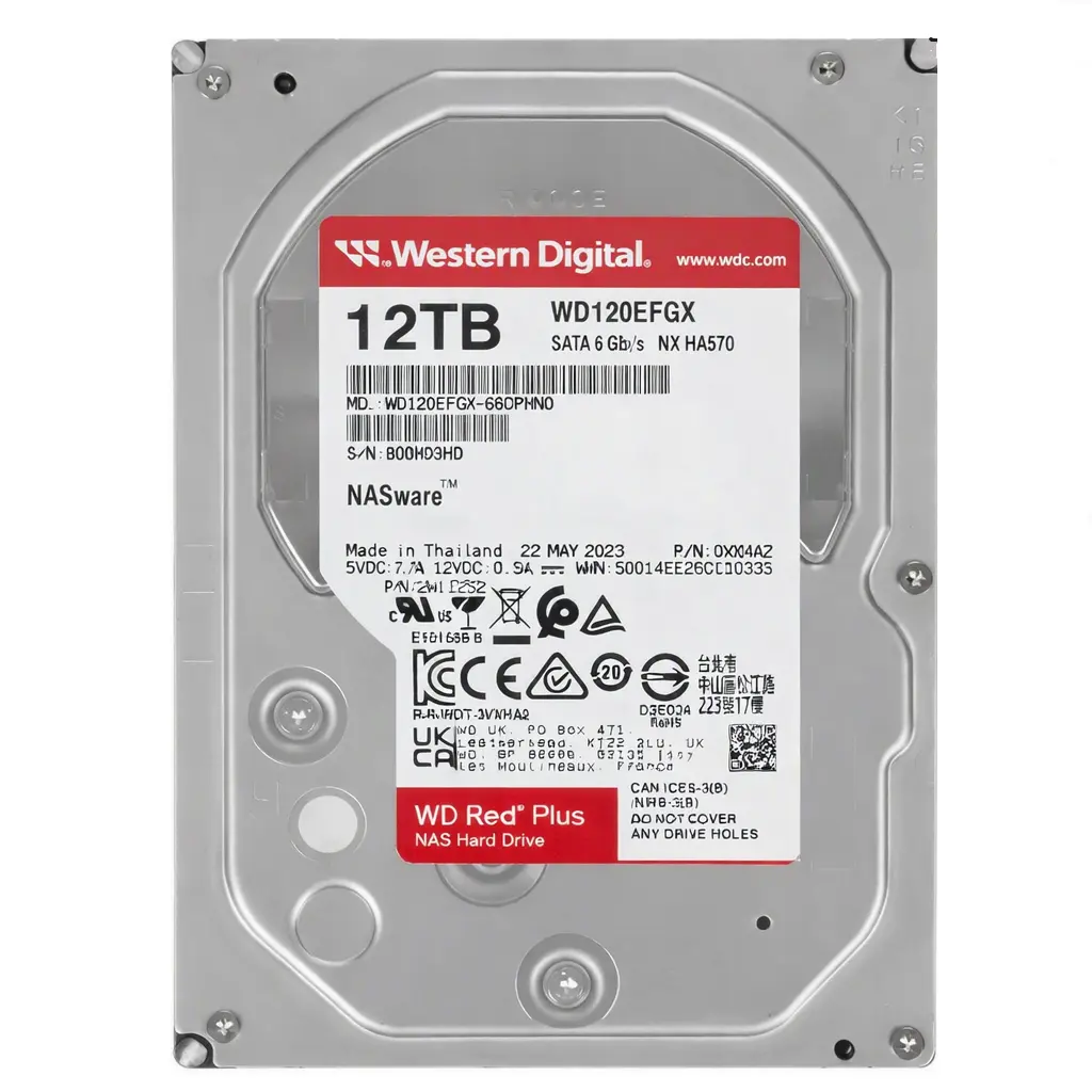 DD INTERNO WD NAS 12TB RED PLUS WD120EFGX SATA III 3.5 11M DE GARANTIA