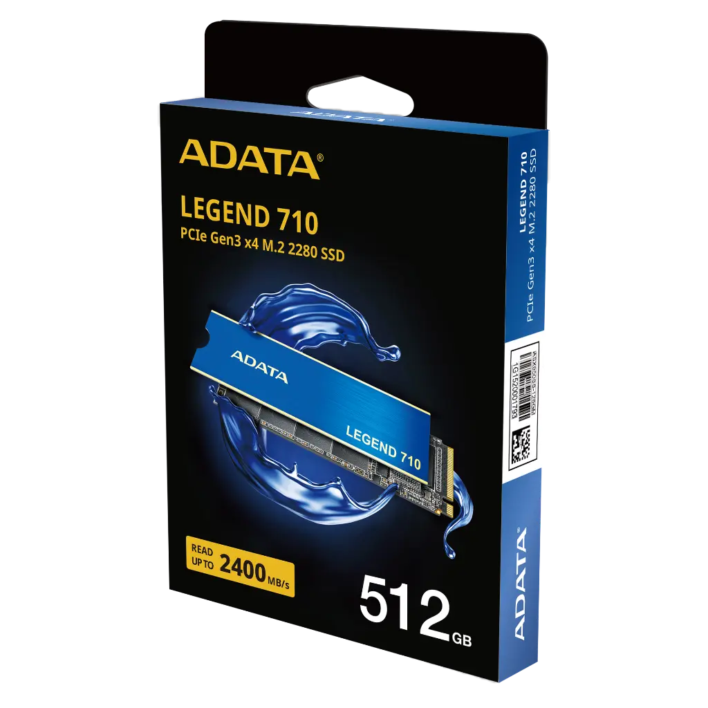 SSD ADATA LEGEND 710 512GB M.2 2280 1800MB/2400MB ALEG-710-512GCS 11M DE GARANTIA