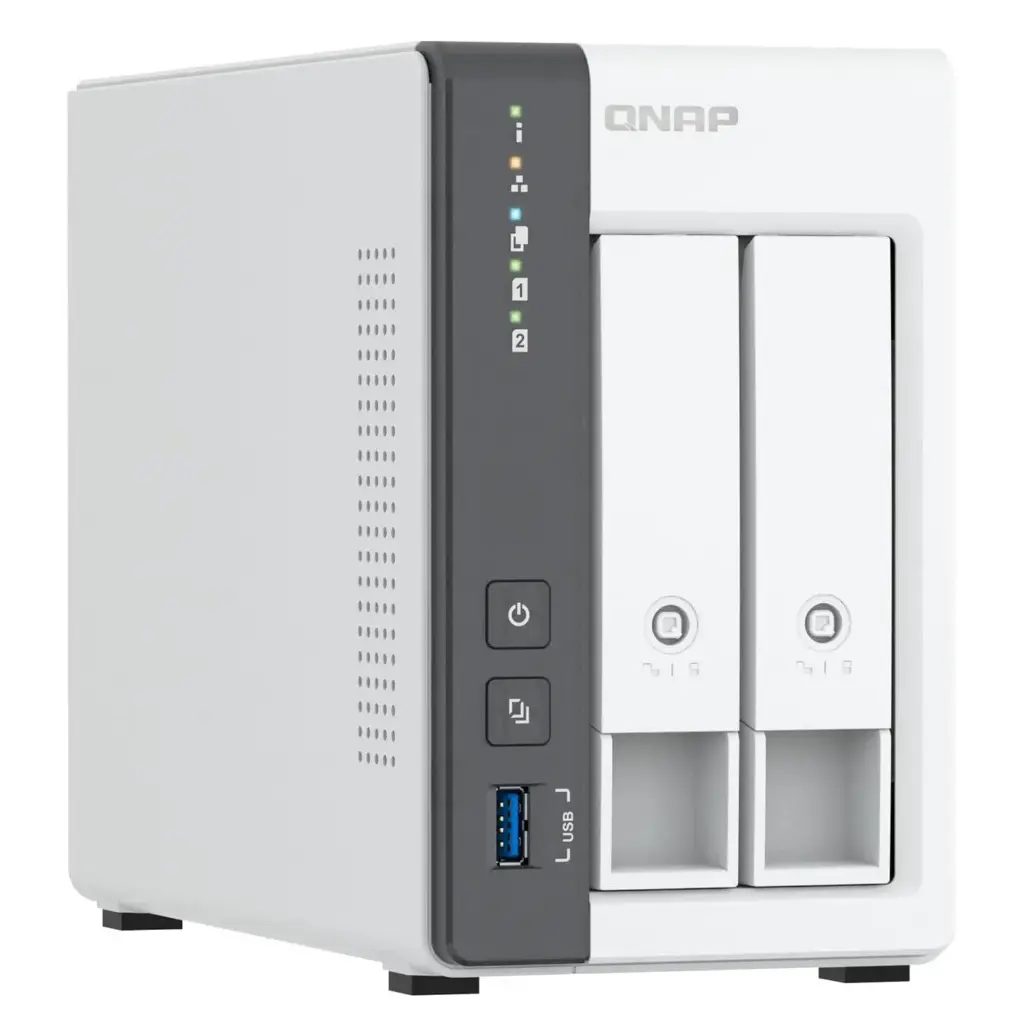 SERVIDOR QNAP TS-216G-US CORTEX-A55 2.0GHZ 4GB DDR4 2BAHIAS WHITE S/N DISCOS 12M DE GRANTIA