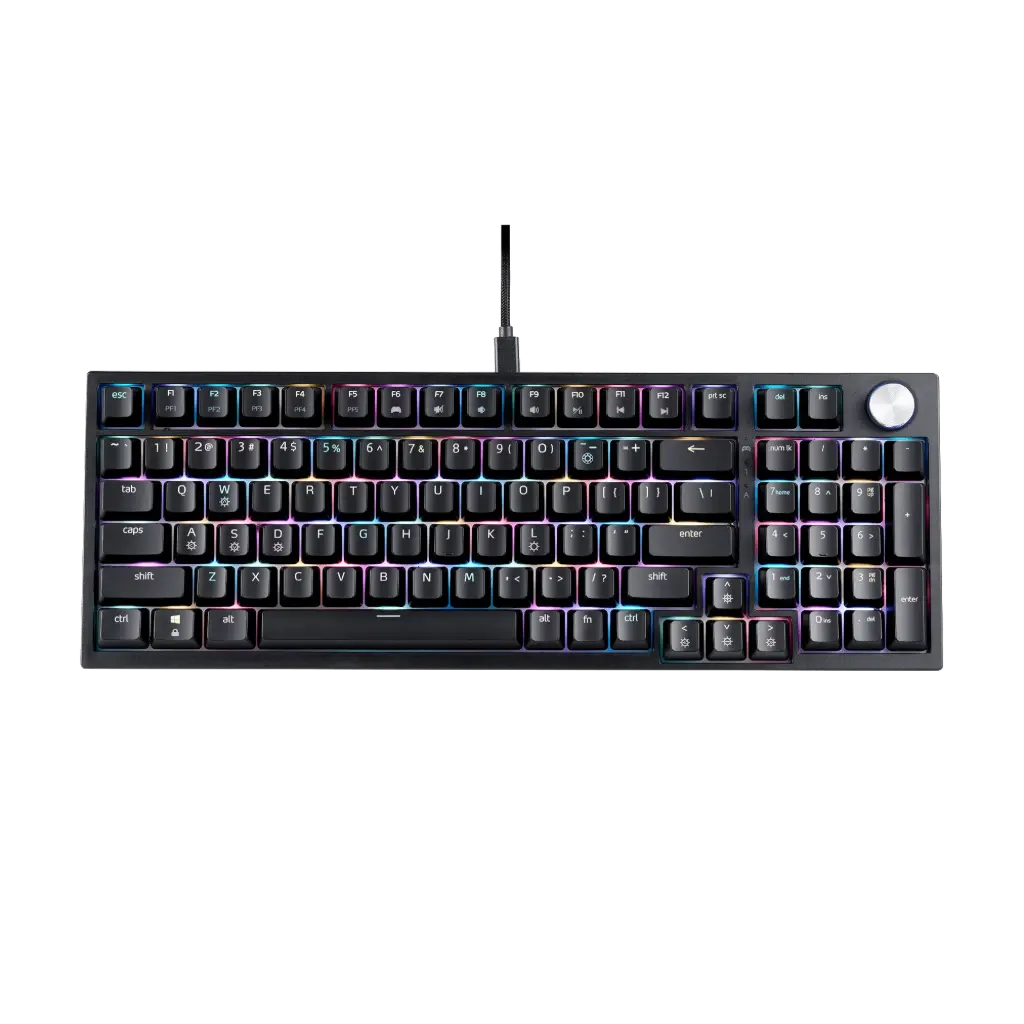 TECLADO XPG SORCERER MECANICO ALAMBRICO USB-C RGB NEGRO SORCERERRD-BKCWW 12M DE GARANTIA