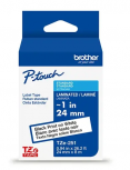 CINTA BROTHER LAMINADA TZE-251 NEGRO SOBRE BLANCO 24MM X8M COM/PT-P750W-PTP900W-PT-D610/PT-H500LI-PT1400-PT2730 TZE-251 SIN GARANTIA