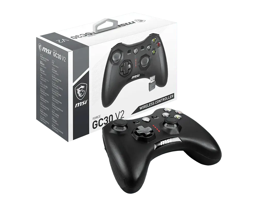 CONTROL MSI GAMING GC30 SOPORTE INALAMBRICO MOTOR DE VIBRACION PC/ANDROID FORCE GC30 V2 6M DE GARANTIA