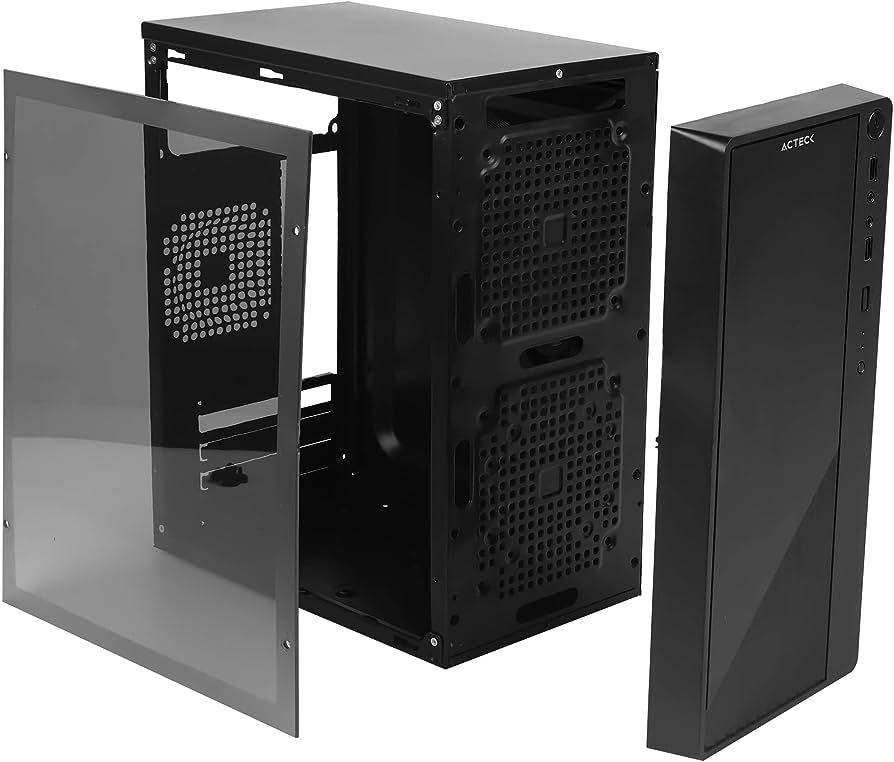GABINETE ACTECK KIOTO GC220 ACRILICO NEGRO MATX AC-933063 1M DE GARANTIA
