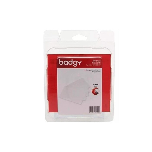 [3661572000200] PAQUETE DE TARJETAS PVC BADGY BLANCAS 100 PIEZAS PARA IMPRESORAS BADGY EVOLIS 100 200 CBGC0030W SIN GARANTIA