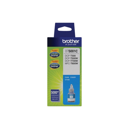 [012502641018] TINTA BROTHER BT5001C CYAN COM/T4500DW GARANTIA CON FABRICANTE 