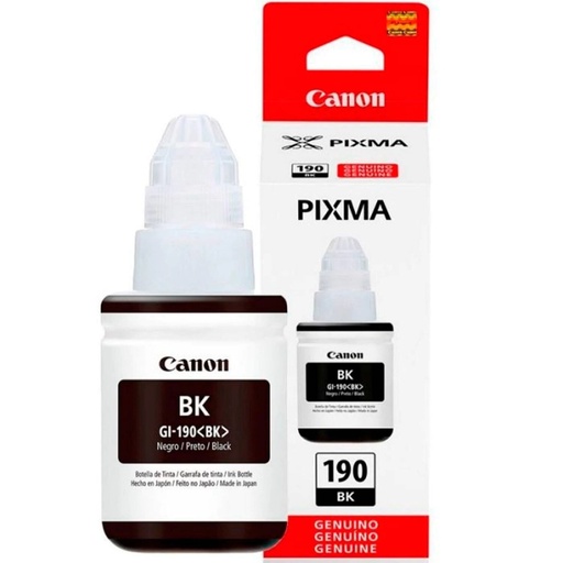 [013803268201] TINTA CANON GI-190BK NEGRO COM/G411/G211/G311 0667C001AB 135ML SIN GARANTIA 