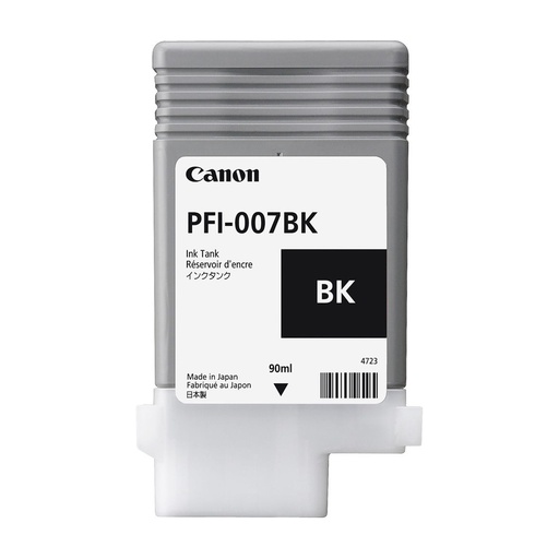 [013803288889] TINTA CANON PFI-007BK NEGRO PLOTTER COM/IPF670E 2143C001AA 90ML SIN GARANTIA