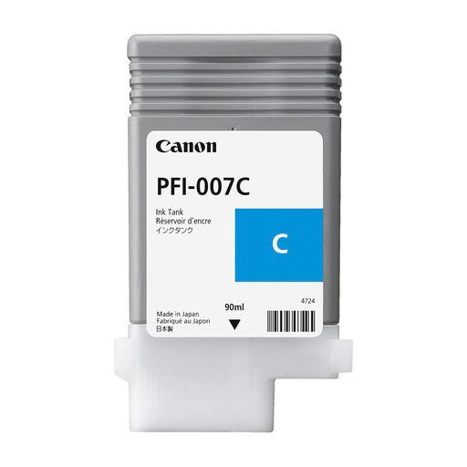 [013803288896] TINTA CANON PFI-007C CYAN PLOTTER COM/IPF670E 2144C001AA 90ML SIN GARANTIA