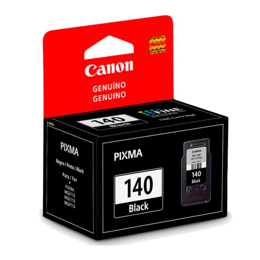 [013803134902] CARTUCHO CANON PG-140 XL NEGRO 11ML IMPRESORA MG4110 MG3110 MG2110 5200B001AB SIN GARANTIA
