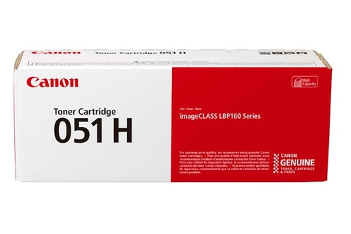 [013803288766] TONER CANON 051 H NEGRO ALTO RENDIMIENTO 4.100 PAG IMP MF269DW LBP162DW MF267DW MF264DW 2169C001AA SIN GARANTIA