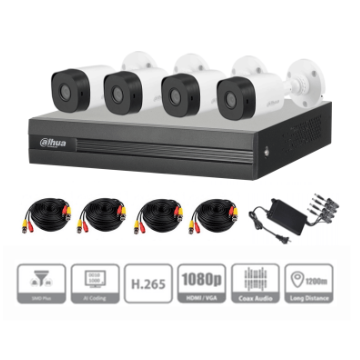 [6923172525161] KIT DVR DAHUA WIZSENSE 4CH 4CAMARAS KITXVR1B04-I-HFW1200CMA-KIT 11M DE GARANTIA