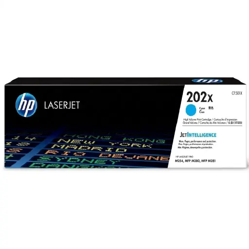 [190781107057] TONER HP 202X CYAN COM/HP M254/M280 MFP/M281 MFP CF501X SIN GARANTIA