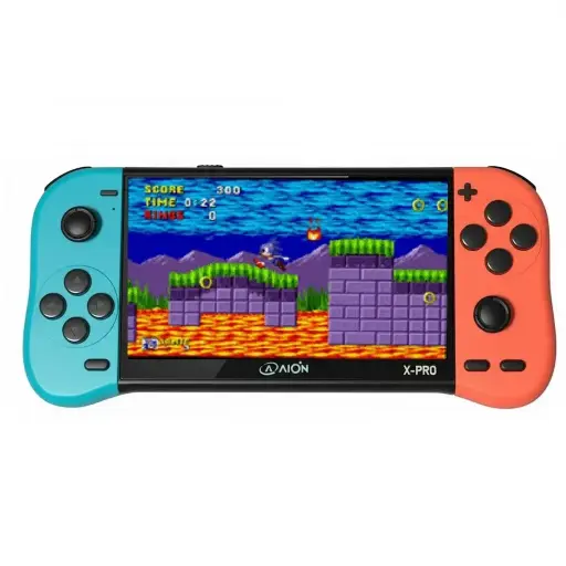 [0702735761934] CONSOLA PORTATIL GAME PLAYER AION X19 MAX NEON 14000 JUEGOS 3D PUERTO MICROSD EXP MINI HDMI 3M DE GARANTIA