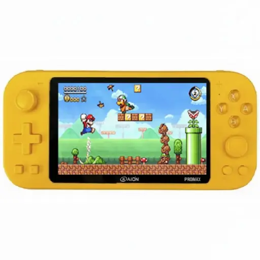 [0785249544033] CONSOLA PORTATIL GAME PLAYER AION X20 PRO MAX AMARILLO 14000 JUEGOS 3D PUERTO MICROSD EXP MINI HDMI 3M DE GARANTIA