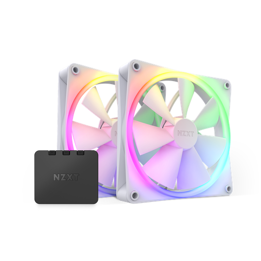 [810074840088] VENTILADOR NZXT F140 BLANCO 2X140MM RGB/ CONTROL RGB12V RF-R14DF-W1 11M DE GARANTIA