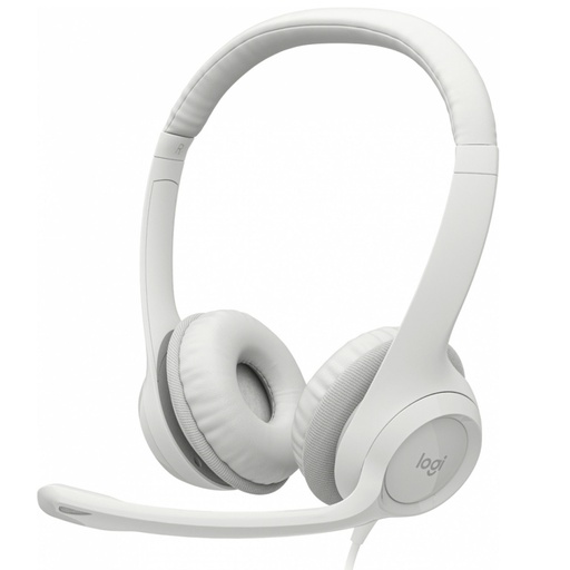 [097855181978] DIADEMA LOGITECH H390 STEREO BLANCA USB 981-001285 12M DE GARANTIA