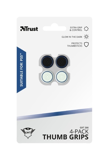 [8713439241709] FUNDA TRUST GXT 266 4-PACK THUMB GRIPS PARA PS5 NEGRO Y BLANCO SIN GARANTIA