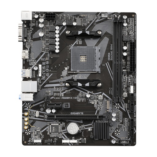 [889523036112] MOTHER AMD A520M K V2 GIGABYTE AM4 2xDDR4 64GB M-ATX 12M DE GARANTIA