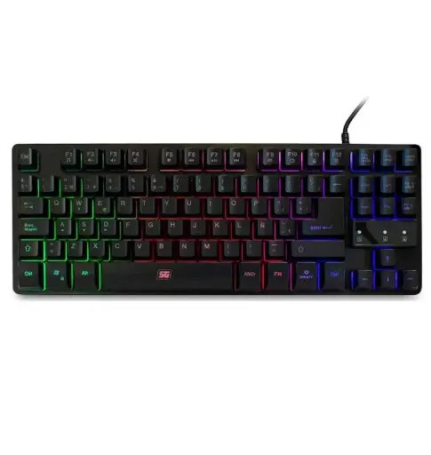 [7502266679349] TECLADO GAMER USB VORAGO NEGRO RAINBOW KB-503 11M DE GARANTIA