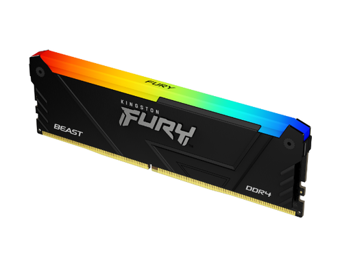[740617337518] RAM KINGSTON FURY BEAST DDR4 16GB 3200 NEGRO RGB KF432C16BB2A/16 12M DE GARANTIA