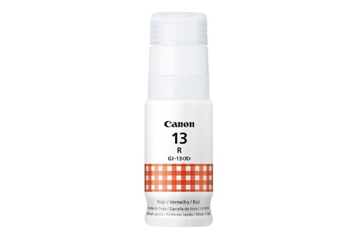 [013803336863] TINTA CANON GI-13R ROJO COM/G510/G610 PIXMA 4713C001 70ML SIN GARANTIA