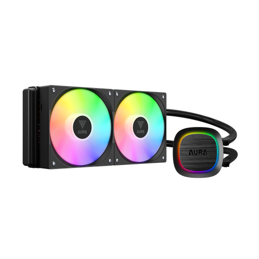 [848475009117] ENFRIAMIENTO GAMDIAS AURA GL240 V2 NEGRO 240MM AM5/LGA1700 ARGB GD-AURA GL240 V2 11M DE GARANTIA