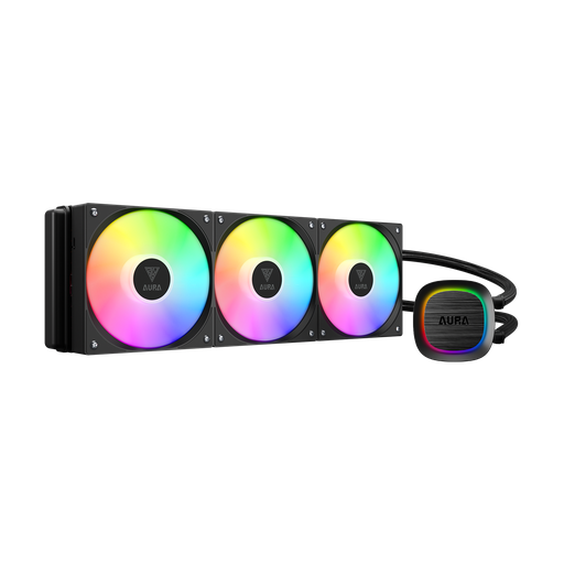 [848475009124] ENFRIAMIENTO GAMDIAS AURA GL360 V2 NEGRO 360MM AM5/LGA1700 ARGB GD-AURA GL360 V2 11M DE GARANTIA