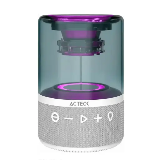 [7506215936439] BOCINA ACTECK GLEE PURE AP30 BLANCO BLUETOOTH 5.2 3.5MM ISB-C ILUMINACION LED ADVANCED SERIES AC-936439 03M DE GARANTIA