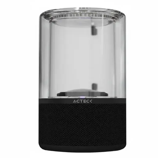 [7506215936385] BOCINA ACTECK GLEE PURE AP70 NEGRO BLUETOOTH 5.2 3.5MM USB-C ILUMINACION LED ELITE SERIES AC-936385 03M DE GARANTIA