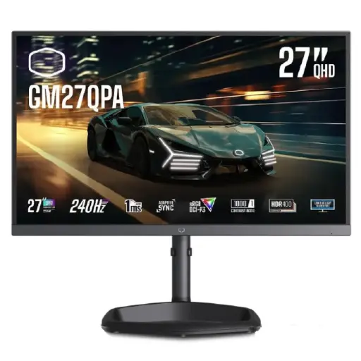 [884102124426] MONITOR 27 COOLER MASTER GM27QPA 1MS 240HZ QHD GAMER IPS ADAPTIVE SYNC CMI-GM27QPA-US 12M DE GARANTIA