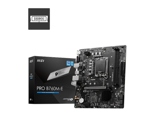 [824142333341] MOTHER INTEL B760M-E MSI PROLGA1700 2xDDR5 128GB M-ATX 12M DE GARANTIA