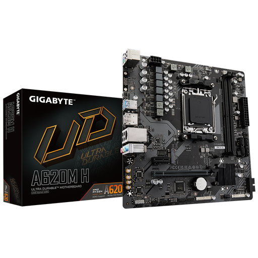 [889523038017] MOTHER AMD A620M H GIGABYTE AM5 2xDDR5 128GB ATX 12M DE GARANTIA