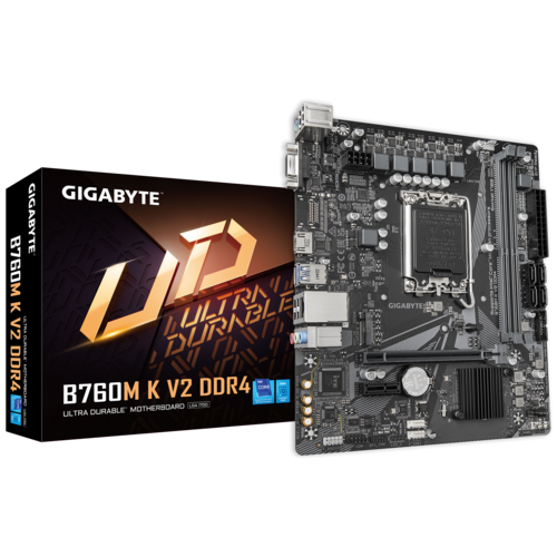 [889523045473] MOTHER INTEL B760M K V2 GIGABYTE LGA1700 2xDDR4 64GB M-ATX 12M DE GARANTIA