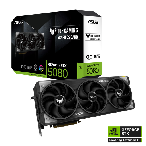 [197105868335] TARJETA DE VIDEO NVIDIA GEFORCE RTX5080 16GB OC GDDR7 ASUS TUF GAMING  90YV0M30-M0AA00 12M DE GARANTIA