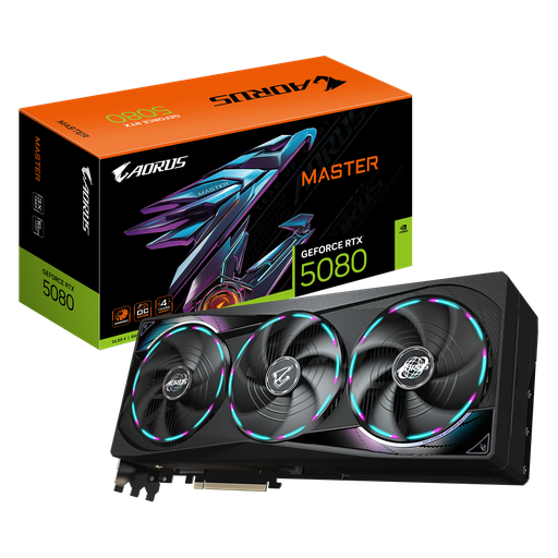 [889523048061] TARJETA DE VIDEO NVIDIA GEFORCE RTX5080 16GB GDDR7 GIGABYTE AORUS MASTER GV-N5080AORUS M-16GD 12M DE GARANTIA