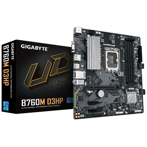 [889523044766] MOTHER INTEL B760M D3HP GIGABYTE LGA 1700 DRR5 4xDDR5 256GB ATX 12M DE GARANTIA