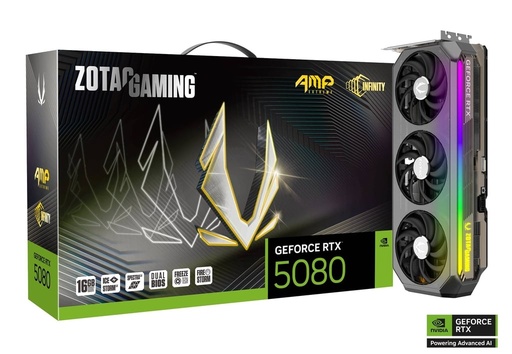 [810012085335] TARJETA DE VIDEO NVIDIA GEFORCE RTX5080 16GB GDDR7 ZOTAC EXTREME INFINITY ZT-B50800B-10P 12M DE GARANTIA