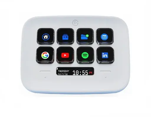 [840006673446] TECLADO ELGATO STREAM DECK NEO  8 TECLAS USB 2.0 BLANCO 10GBJ9901 11M DE GARANTIA