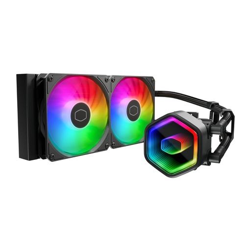 [884102127151] ENFRIAMIENTO COOLER MASTER MASTER LIQUID 240 CORE II ARGB NEGRO LGA 1851 AM5 MLW-D24M-A18PA-R1 11M DE GARANTIA