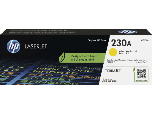 [193808760358] TONER HP 2302A AMARILLO 1800 PAGINAS COM/4203CDN/4203DW/4303DW/4303FDN/4303FDW W2302A SIN GARANTIA