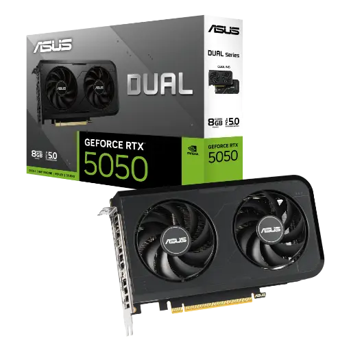 [199291178540] TARJETA DE VIDEO NVIDIA GEFORCE RTX5050 8GB GDDR6 ASUS DUAL 90YV0N73-M0AA00 12M DE GARANTIA