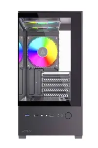 [7506215943826] GABINETE ACTECK PANORAK GC600 RGB NEGRO M-ATX AC-943826 3M DE GARANTIA