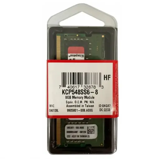 [740617328783] RAM KINGSTON KCP DDR5 LAP 8GB 4800 KCP548SS6-8 12M DE GARANTIA