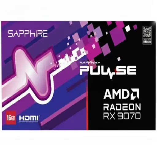[840777091371] TARJETA DE VIDEO RADEON RX9070 16GB GDDR6 SAPPHIRE PULSE 11349-03-20G 12M DE GARANTIA
