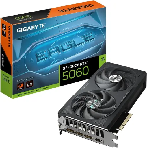 [889523050705] TARJETA DE VIDEO NVIDIA GEFORCE RTX5060 8GB OC GDDR7 GIGABYTE EAGLE GV-N5060EAGLE OC-8GD 12M DE GARANTIA
