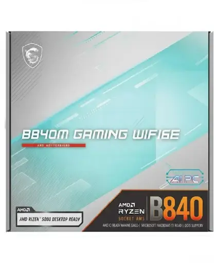 [824142430224] MOTHER AMD B840M WIFI6E MSI GAMING AM5 2xDDR5 128GB M-ATX 12M DE GARANTIA