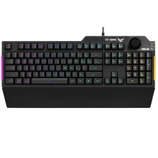 [192876625323] TECLADO ASUS TUF GAMING K1/CA RGB MEMBRANA ERGONOMICO ALAMBRICO 90MP01X0-BKAA00 12M DE GARANTIA