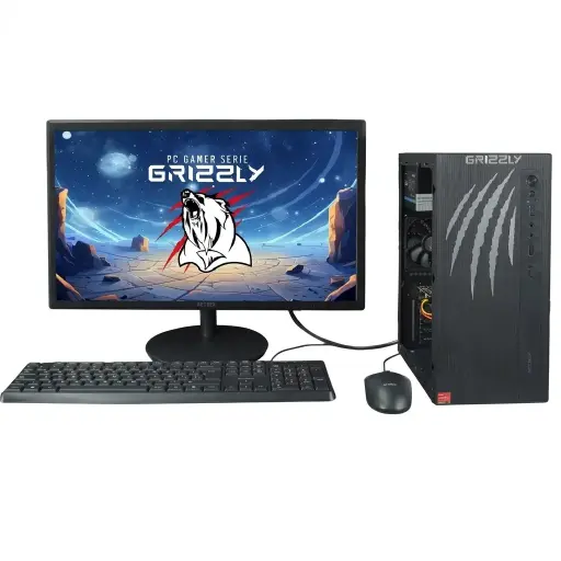 [662987044943] PC GRIZZLY AMD 4700S RADEON 550 16GB SSD 480GB MONITOR 22 KIT TECLADO Y MOUSE WIFI PG-AMD095 12 MESES DE GARANTIA 
